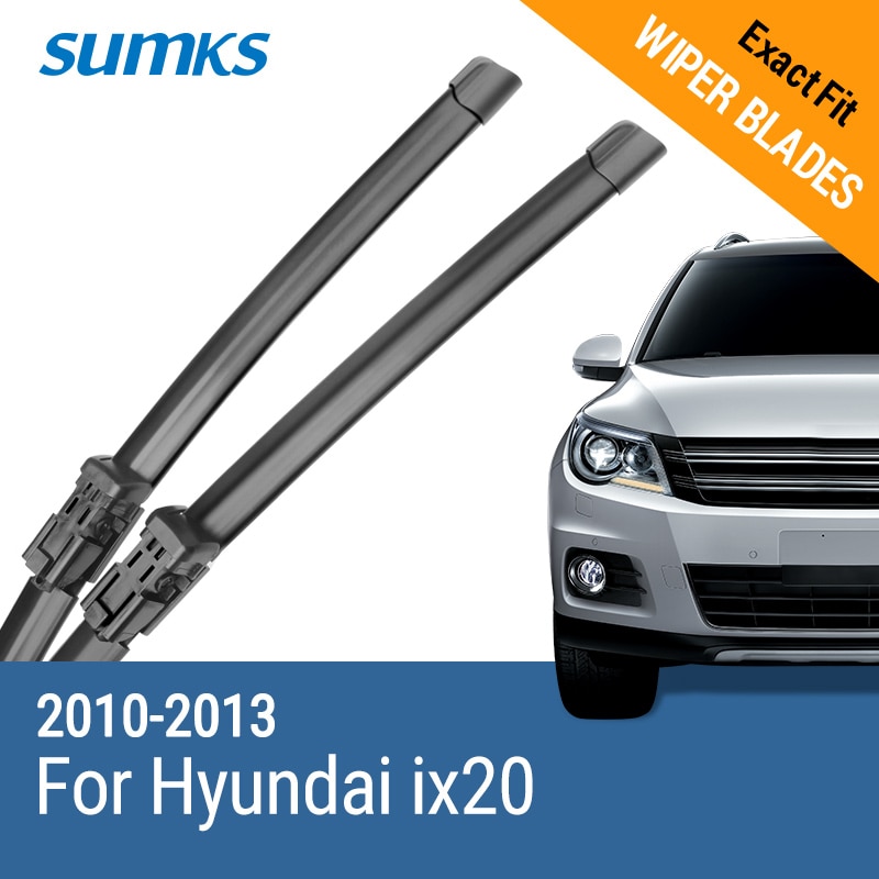 SUMKS Wiper Blades for Hyundai ix20 26  14 Fit Push Button Arms 2010 2011 2012 2013